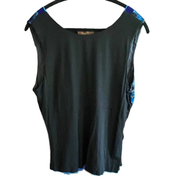 Telluride Clothing Co. Burnt velvet jewel coloured silk blend tank tunic top - Picture 2 of 16